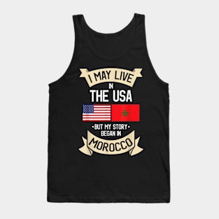 American Flag Morocco Moroccan Roots Gifts Tank Top